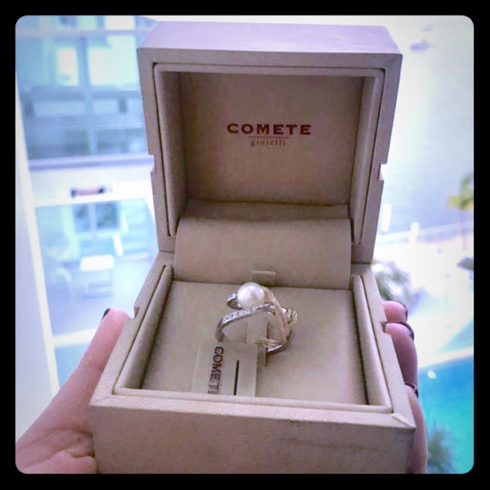 ✨Comete gioielli 💍 ✨white gold pearl and diamonds